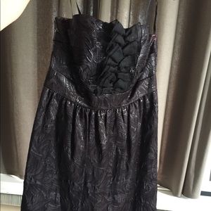 BCBG DRESS black and eggplant